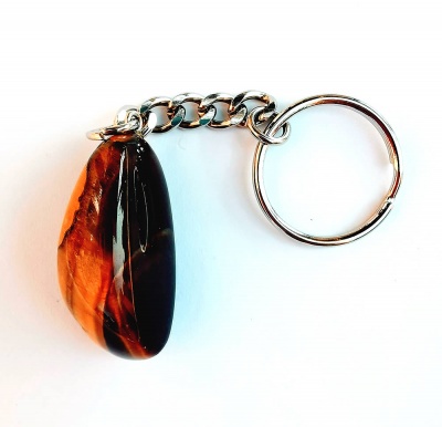 Birth Stone Keyring - Leo - Tigers Eye